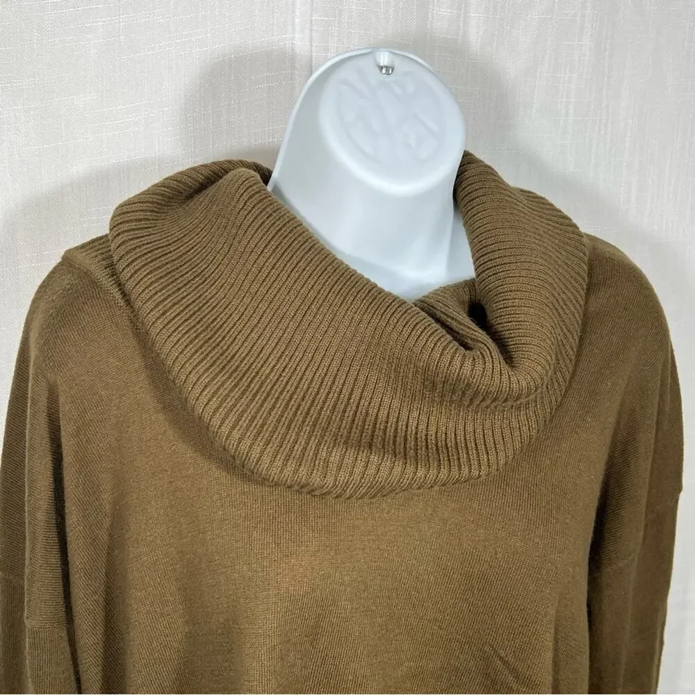Michael Kors Fringed Cowl Neck Soft Sweater Size Small